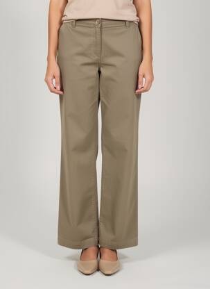 Pantalon droit tissage popeline taille normale marron ARMOR LUX femme