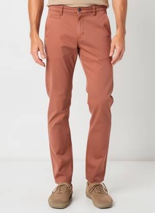 Pantalon chino stretch taille normale marron EMYLE homme