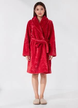 Robe de chambre stretch rouge PASTUNETTE femme