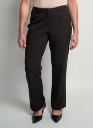 Pantalon droit stretch taille normale noir GUY DUBOUIS femme
