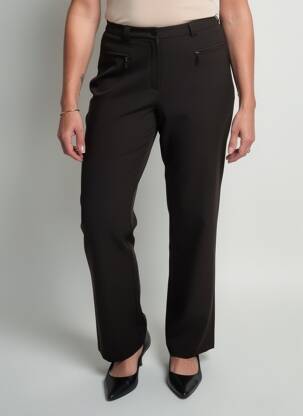 Pantalon droit stretch taille normale noir GUY DUBOUIS femme