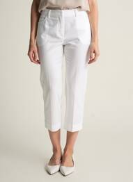 Pantalon 7/8 stretch taille normale blanc DIANE LAURY femme