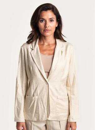 Blazer coupe cintrée or MAJESTIC FILATURES femme