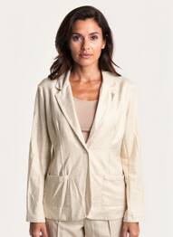 Blazer coupe cintrée or MAJESTIC FILATURES femme