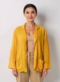 Veste casual col tailleur jaune ZYGA femme