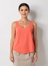 Top sans manche sans manche orange CHACOK femme