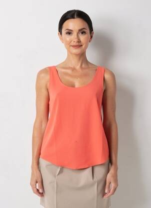 Top sans manche sans manche orange CHACOK femme