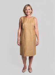 Robe mi-longue sans manche sans manche beige WEILL femme