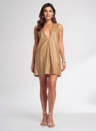 Robe courte sans manche sans manche marron MAX MARA femme
