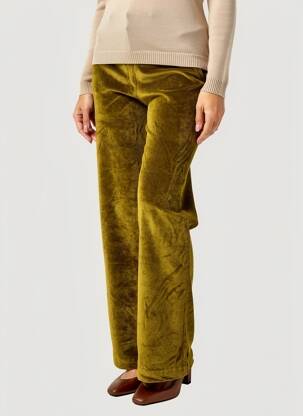Pantalon flare stretch taille normale vert MAJESTIC FILATURES femme