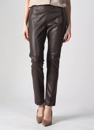 Pantalon slim taille normale taille normale marron HOTEL PARTICULIER femme