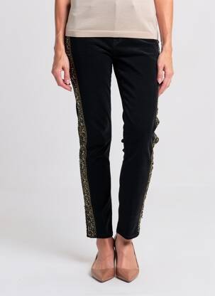 Pantalon slim taille normale taille normale noir GOLD ON THE ROCKS femme