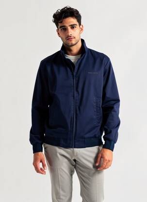 Blouson finition intérieure doublure imprimée bleu TEDDY SMITH homme