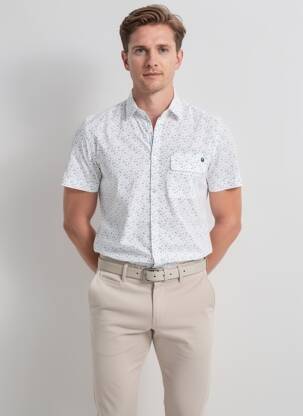 Chemise manches courtes poches bleu KAPORAL homme