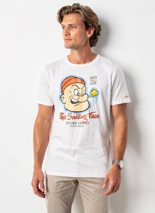 T-shirt coupe cintrée manches courtes blanc RITCHIE homme