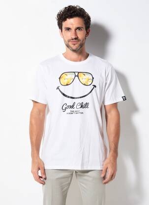 T-shirt coupe cintrée manches courtes blanc TREEKER 9 homme