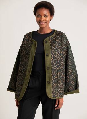 Veste casual col rond vert IT HIPPIE femme