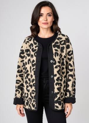 Veste casual col rond noir IT HIPPIE femme
