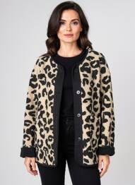 Veste casual col rond noir IT HIPPIE femme