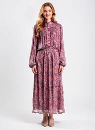 Robe longue manches longues manches longues rouge MARANT ETOILE femme