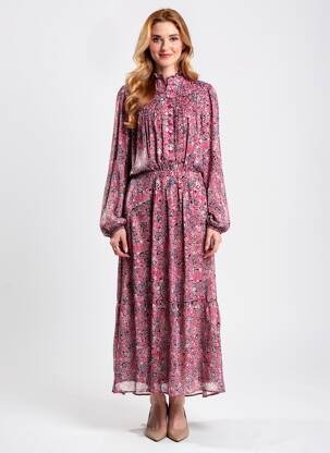 Robe longue manches longues manches longues rouge MARANT ETOILE femme