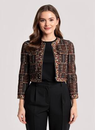 Veste chic col rond noir MARANT ETOILE femme