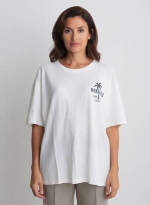 T-shirt coupe droite manches courtes blanc MONTAGUT femme
