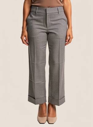 Pantalon droit tissage crêpe taille normale noir MAX MARA femme