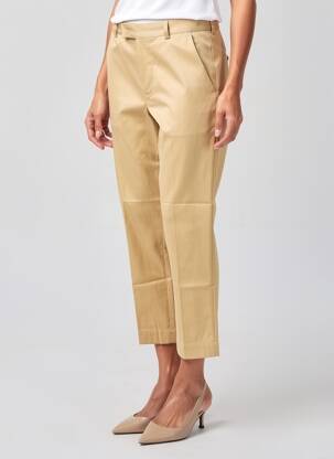 Pantalon 7/8 taille à pinces taille normale beige LIS LAREIDA femme