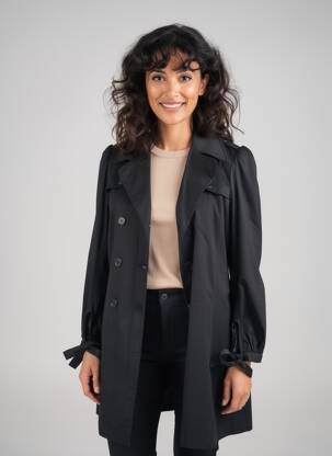 Trench finition intérieure doublée sans capuche noir PEOPLE'S MARKET femme