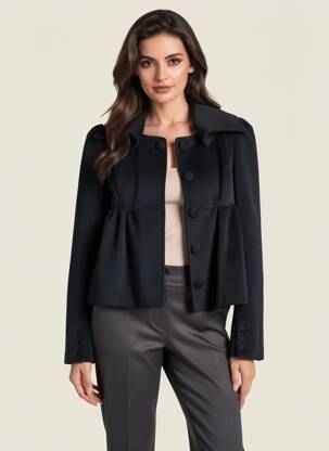 Veste casual finition intérieure doublée noir PEOPLE'S MARKET femme