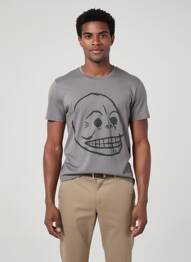 T-shirt coupe cintrée manches courtes gris CHEAP MONDAY homme