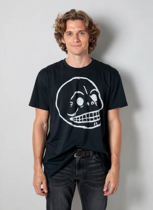 T-shirt coupe cintrée manches courtes noir CHEAP MONDAY homme