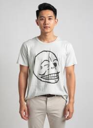 T-shirt coupe cintrée manches courtes gris clair CHEAP MONDAY homme