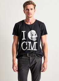 T-shirt coupe cintrée manches courtes noir CHEAP MONDAY homme