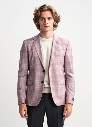 Blazer coupe cintrée rouge EXIBIT homme