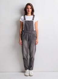 Salopette délavé fines bretelles gris CHEAP MONDAY femme