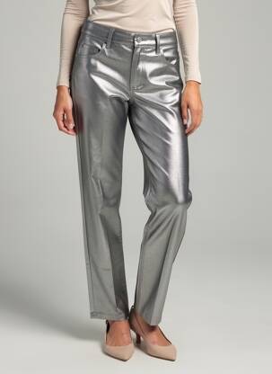 Pantalon droit stretch taille normale gris CHEAP MONDAY femme