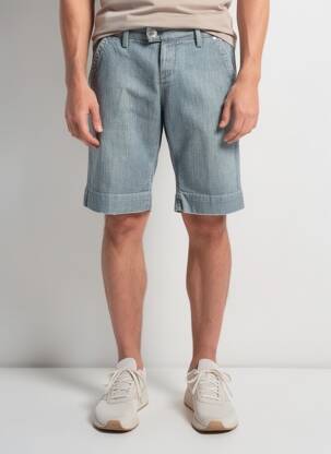 Bermuda stretch taille normale bleu MELTIN'POT homme
