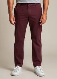 Pantalon chino stretch taille normale rouge XAGON MAN homme
