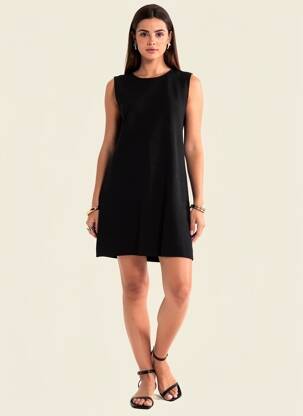 Robe courte sans manche sans manche noir GRACE & MILA femme
