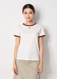 T-shirt stretch manches courtes blanc GRACE & MILA femme