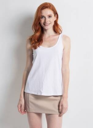 Débardeur coupe cintrée sans manche blanc PIECES femme