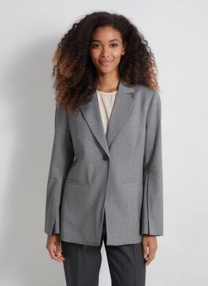 Blazer finition intérieure doublée gris Y.A.S femme