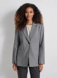 Blazer finition intérieure doublée gris Y.A.S femme