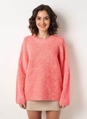 Pull coupe droite manches longues rose STREET ONE femme