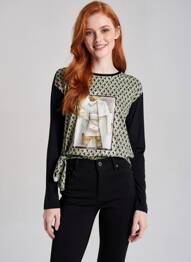 T-shirt manches longues manches longues noir GAUDI femme