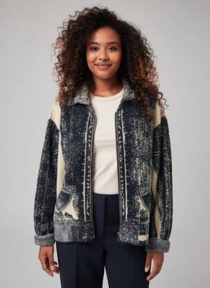 Veste casual coupe droite noir NU JEANS femme