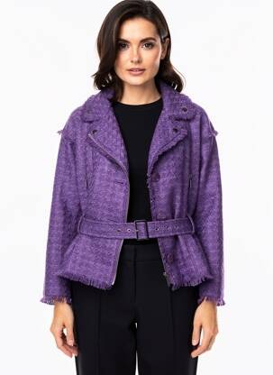 Veste casual finition intérieure doublée violet GOA GOA femme