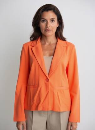Veste casual col tailleur orange S.OLIVER femme